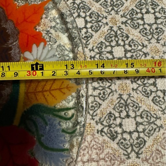 Authentic Signed Peggy Karr Turkey Glass Dish 13.5 inch - Picture 5 of 5